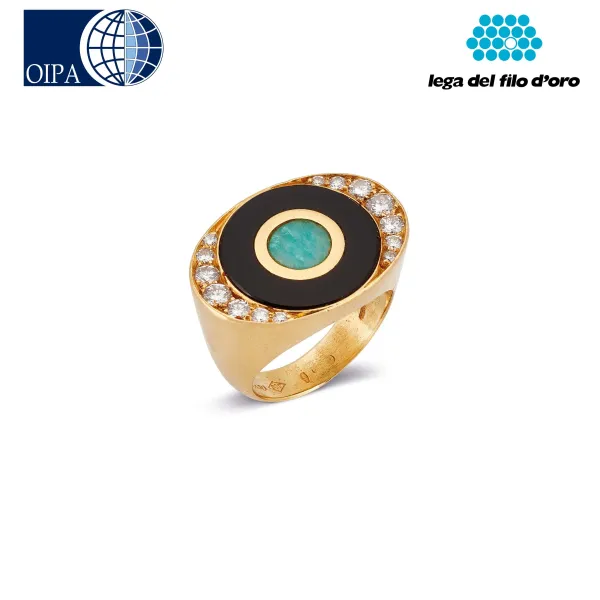 Bulgari - 



BULGARI ANELLO CHEVALIER CON PIETRE DURE E DIAMANTI