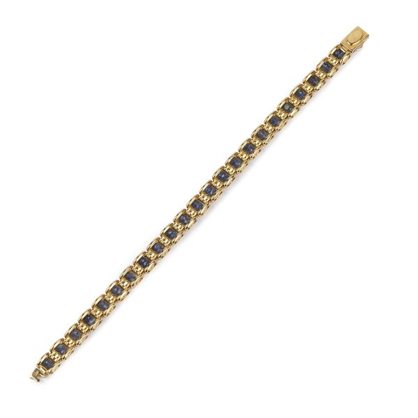 



SAPPHIRE CHAIN BRACELET IN 18KT YELLOW GOLD