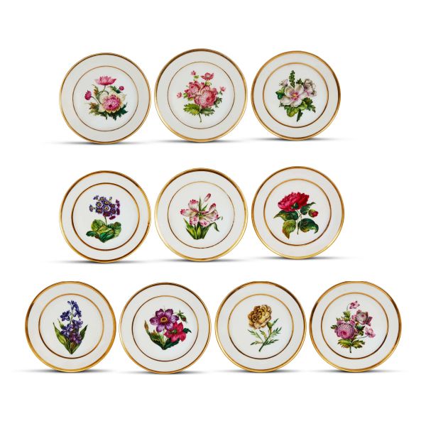 



TEN MARCH SCHOELCHER DISHES, PARIS, 1798-1834