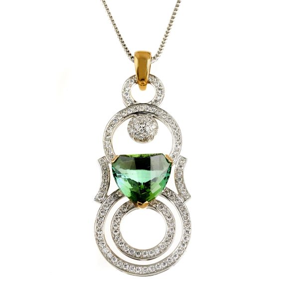 



MASSONI NECKLACE IN 18KT WHITE GOLD WITH A PENDANT