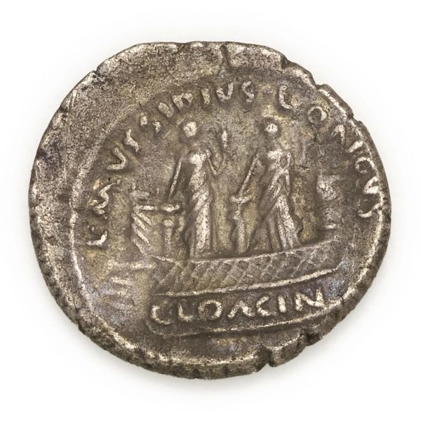 Mussidia - Denario L. Mussidius Longus (42 a.C.) - Zecca: Roma