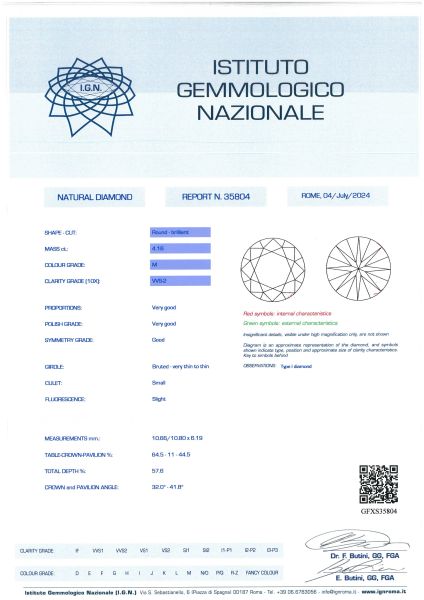 DIAMANTE TAGLIO BRILLANTE