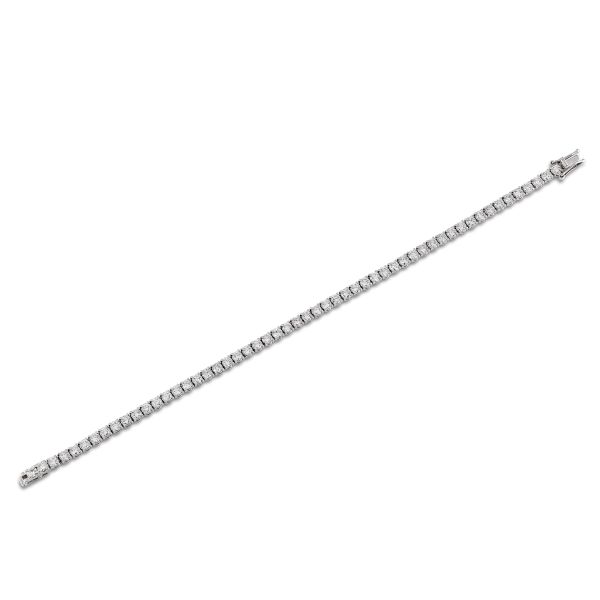 TENNIS DIAMOND BRACELET IN 18KT WHITE GOLD