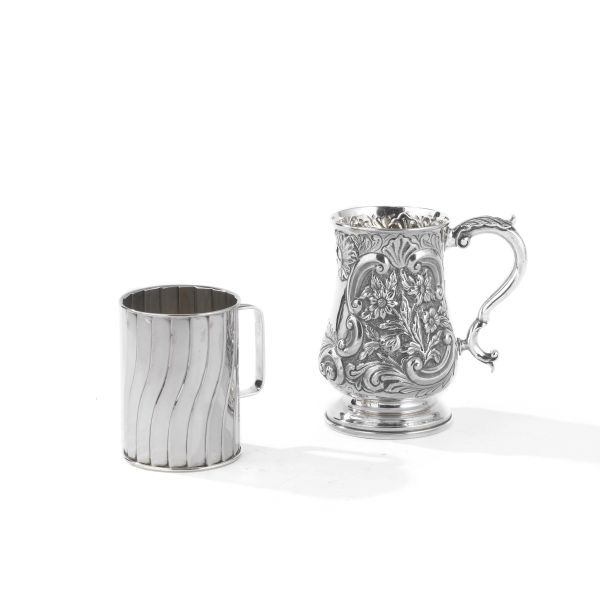 A SILVER JUG, 20TH CENTURY, MARK OF FARAONE AND OTHER STERLING JUG, 20TH CENTURY