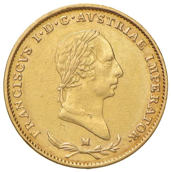      MILANO. REGNO LOMBARDO-VENETO. FRANCESCO I D&rsquo;ASBURGO LORENA (1815-1835) MEZZA SOVRANA 1831 