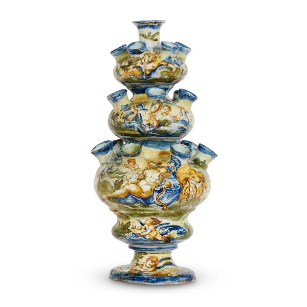 A FLOWER POT, SAVONA, ATTRIBUTED TO BARTOLOMEO GUIDOBONO, SECOND HALF 17TH CENTURY