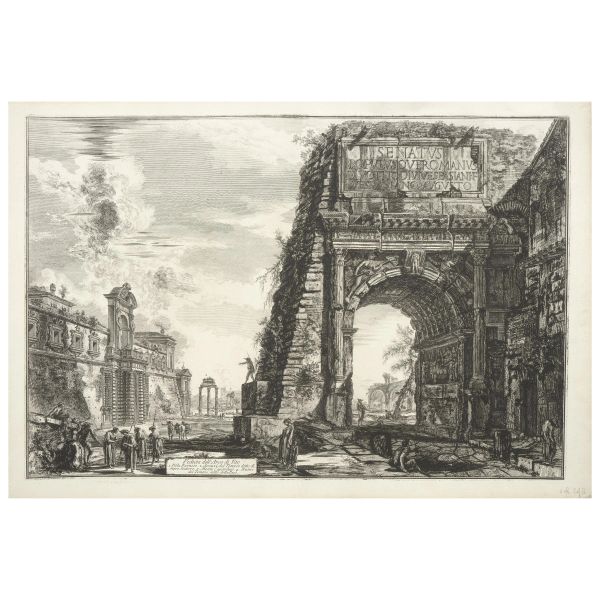 Piranesi, Giovanni Battista. Veduta dell'Arco di Tito. [Roma, 1771].