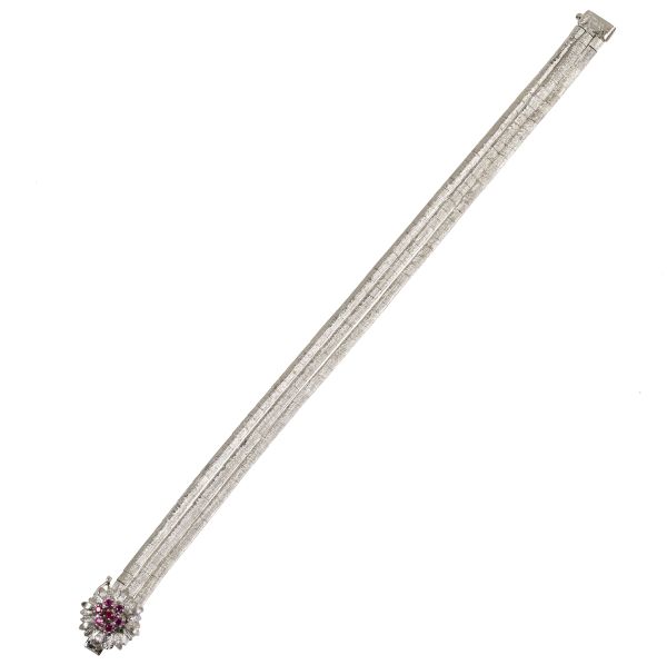 RUBY BRACELET IN 18KT WHITE GOLD