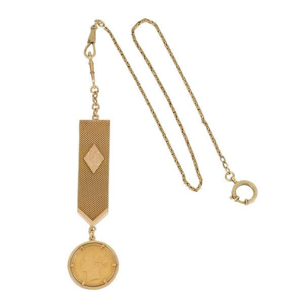 LOTTO COMPOSTO DA OROLOGIO DA TASCA IN ORO OMEGA CON CATENA E STERLINA E PICCOLO OROLOGIO DA TASC...