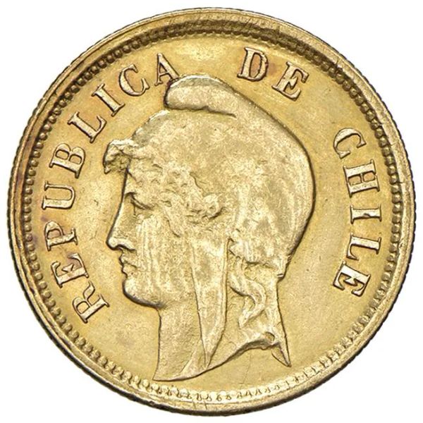 



CILE. REPUBBLICA DIECI PESOS 1895 SANTIAGO