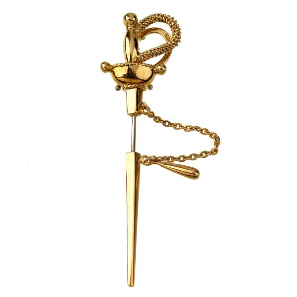



SWORD SHAPED BROOCH IN 18KT TWO TONE GOLD