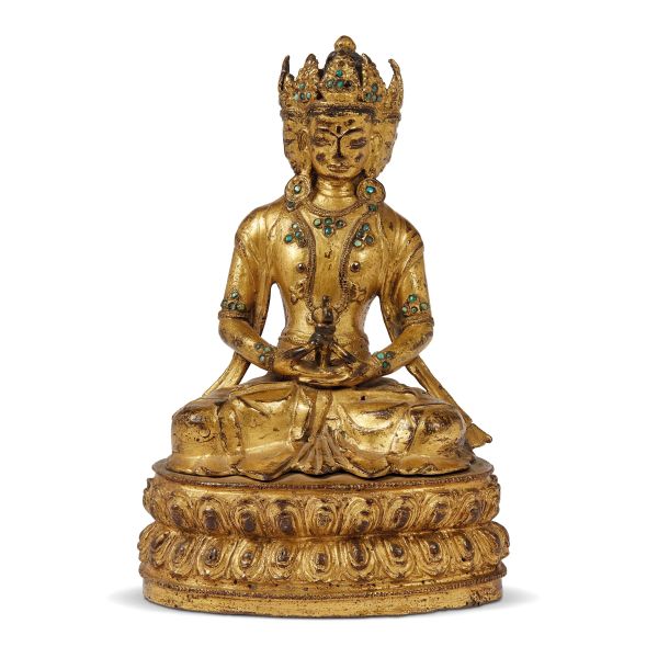 



SCULTURA RAFFIGURANTE VAIROCANA A CINQUE FACCE, TIBET, SEC. XVII/XVIII