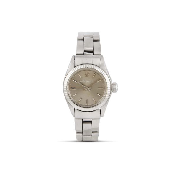 Rolex - ROLEX OYSTER PERPETUAL LADY " SIGMA DIAL" REF. 6719 N. 33215XX STAINLESS STEEL WRISTWATCH, 1973