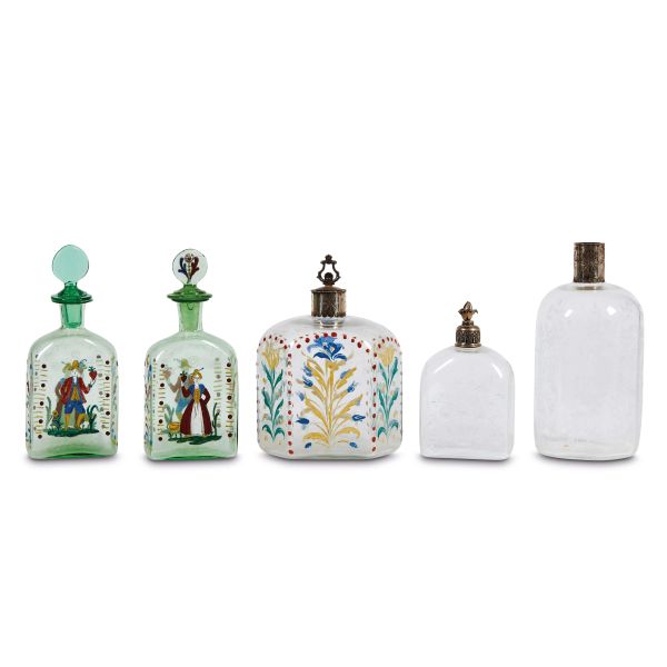 



FIVE BOTTLES, 19TH CENTURY