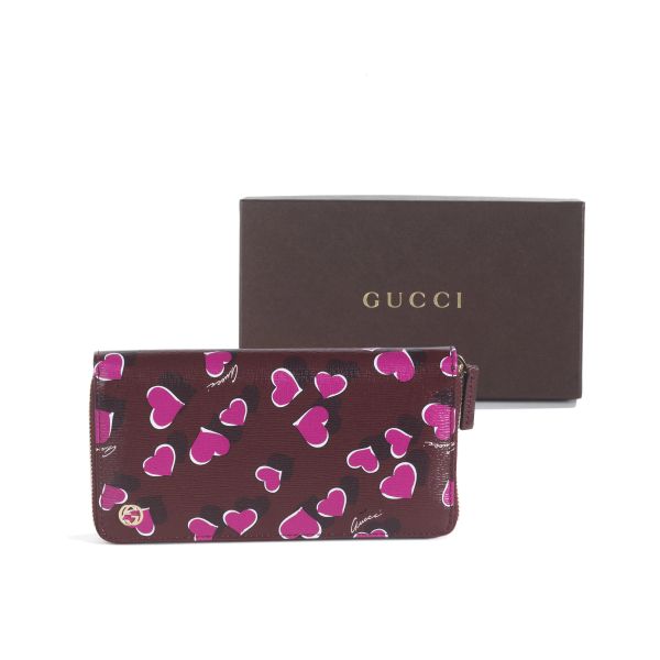 GUCCI PORTAFOGLIO ZIP-AROUND HEART