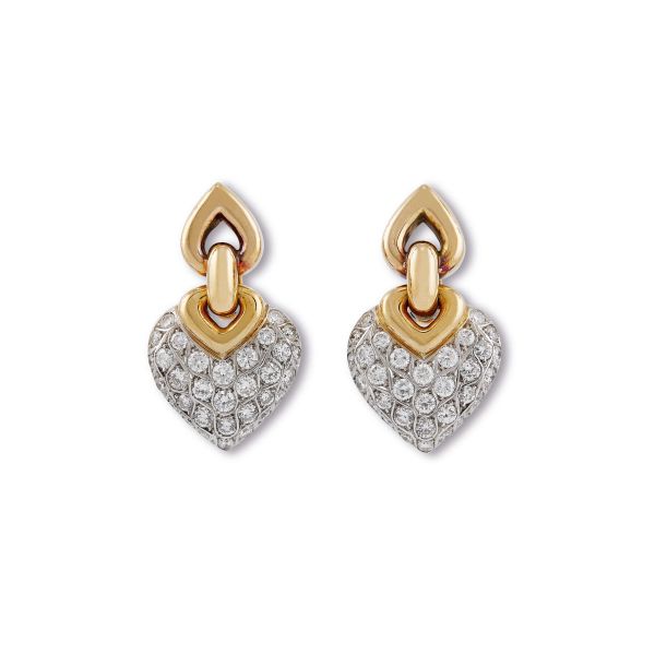 



DIAMOND DROP EARRINGS IN 18KT TWO TONE GOLD