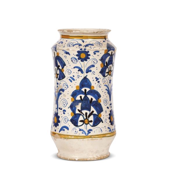 A PHARMACY JAR (ALBARELLO), MONTELUPO, EARLY 17TH CENTURY