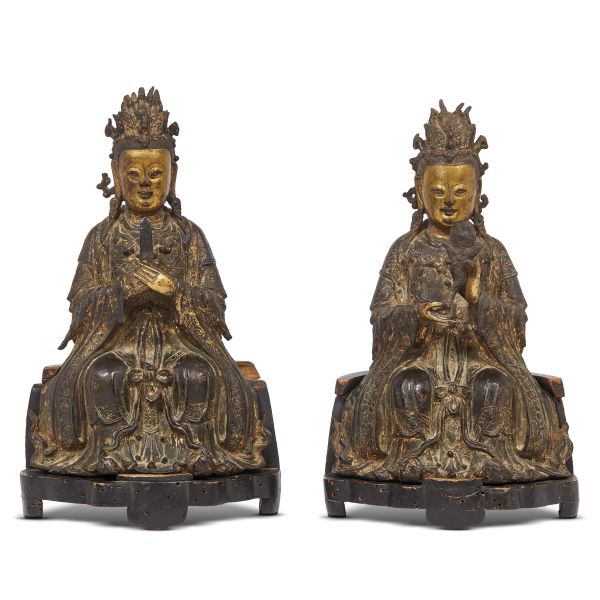 A GROUP OF TWO SCULPTURES, CHINA, MING DYNASTY, 16TH CENTURY