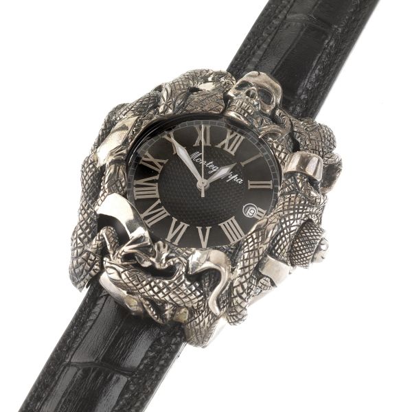 MONTEGRAPPA CHAOS LIMITED EDITION STERLING SILVER WRISTWATCH N. 086/333