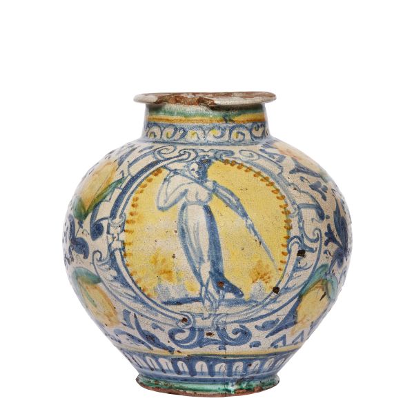 A BOCCIA VASE, BURGIO, 17TH CENTURY