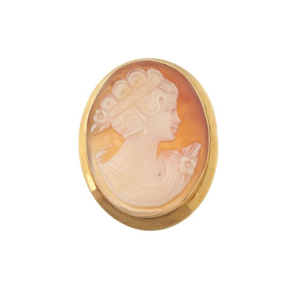 COLLANA A FORMA DI SERPENTE E SPILLA CON CAMMEO