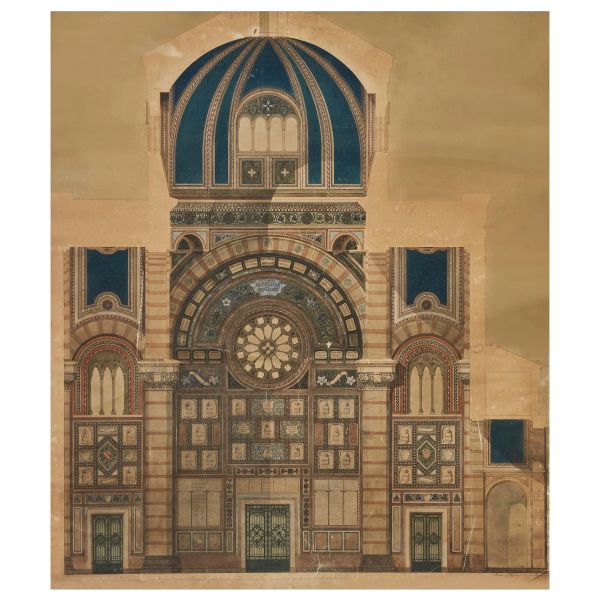 Maciachini, Carlo. Progetto per la realizzazione del Famedio. Milano, 1 marzo 1885.