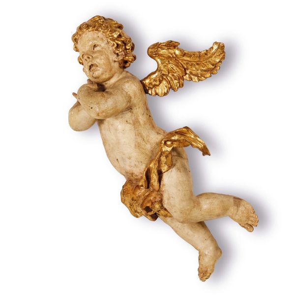 COPPIA DI ANGELI IN VOLO, LIGURIA, SECOLO XVII