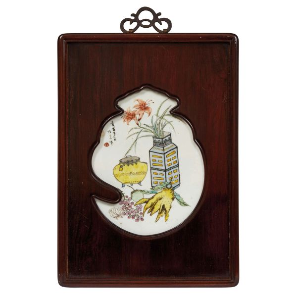 COPPIA DI PLACCHE, CINA, DINASTIA QING, SEC. XIX-XX