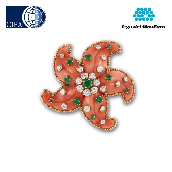 Bulgari - 



BULGARI SEA STAR BROOCH IN 18KT YELLOW GOLD