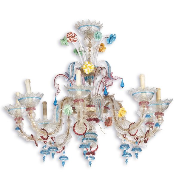 A MURANO CHANDELIER, EARLY 20TH CENTURY