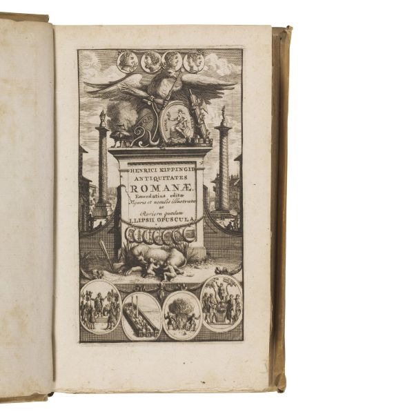 (Roma antica - Illustrati 700)   KIPPING Heinrich.     Antiquitatum romanarum libri quatuor  . Lugduni Batauorum, Apud Petrum Vander Aa, 1713.
