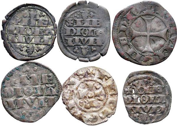 Mi. Emissioni a nome di Federico II (1240-1310), Enrico VII (1310-3), Azzone Visconti (1329-39) (2), Luchino Visconti (1339-49), Giovanni Visconti (1349-54).