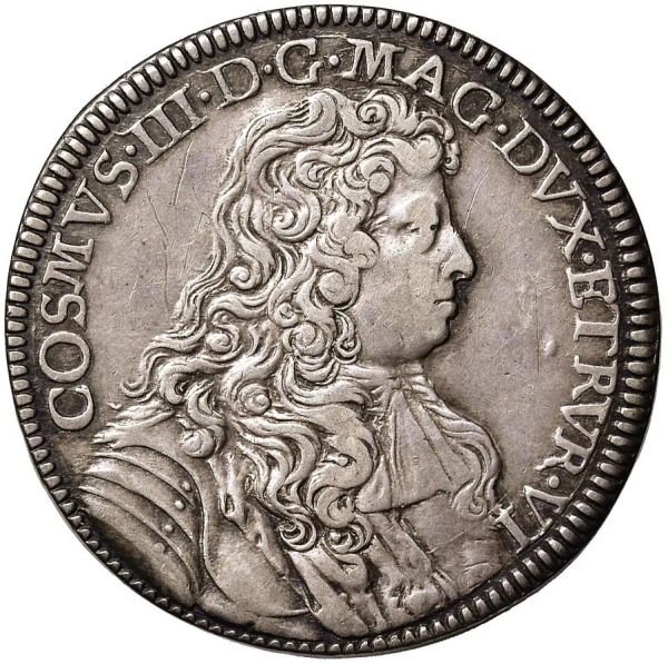 FIRENZE COSIMO III DE&rsquo; MEDICI (1670-1723) MEZZA PIASTRA 1676