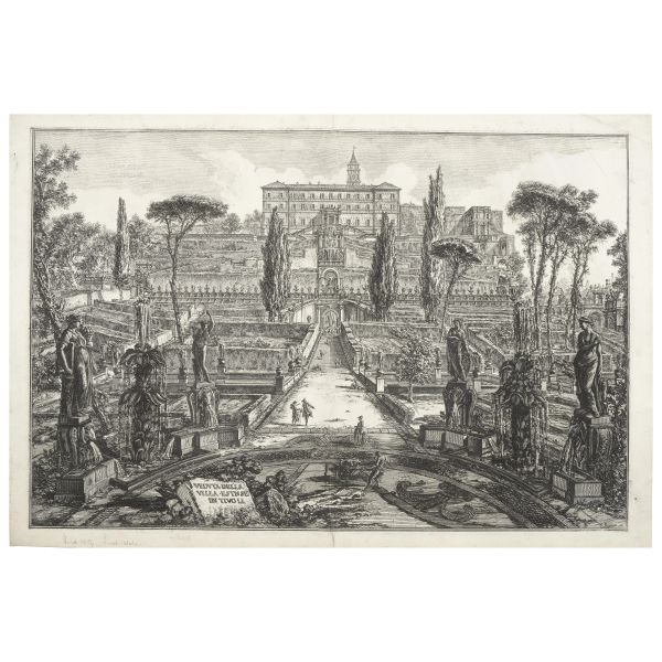 Piranesi, Giovanni Battista. Veduta della Villa Estense in Tivoli. [Roma, 1773].