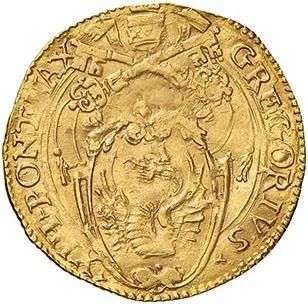 GREGORIO XIII (UGO BONCOMPAGNI 1572 - 1585), SCUDO D&rsquo;ORO DEL SOLE