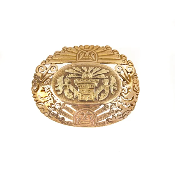 



PRE-COLUMBIAN STYLE BROOCH IN 18KT YELLOW GOLD
