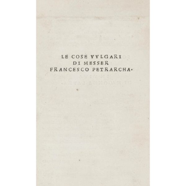 Petrarca, Francesco. Le cose vulgari. [Lione, 1501].