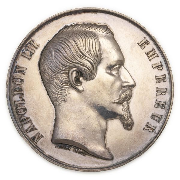 Francia – Napoleone III (1852-1870) – Medaglia premio per l'Expo di Parigi 1855 intitolata a Igino Cocchi