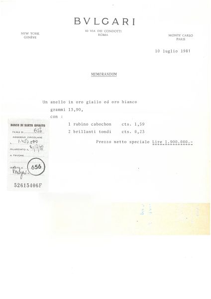 BULGARI ANELLO CON RUBINO E DIAMANTI