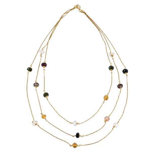



SEMIPRECIOUS STONES NECKLACE IN 18KT YELLOW GOLD