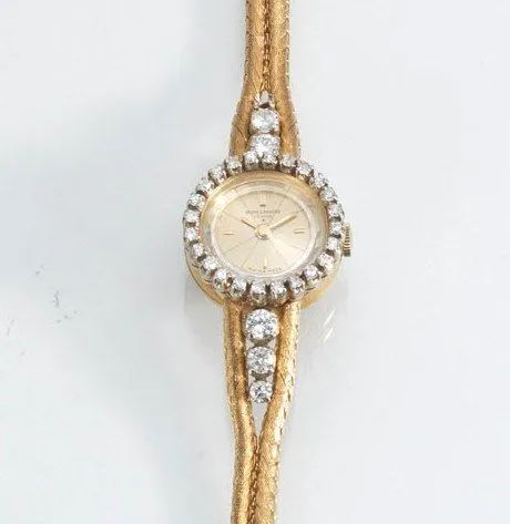 Orologio da polso per signora Blancpain, fine anni '50,&nbsp; in oro giallo 18 kt e diamanti