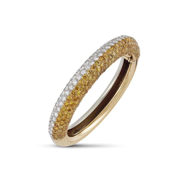      CARTIER PARIS BRACCIALE RIGIDO CON DIAMANTI ANNI ‘60 