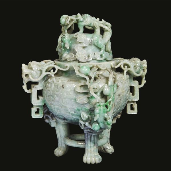 A CENSER WITH COVER, CHINA, LATE QING DYNASTY, 19TH-20TH CENTURIES