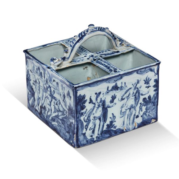 



A CONRADO (?) BOTTLE EWER, ALBISOLA, EARLY 18TH CENTURY