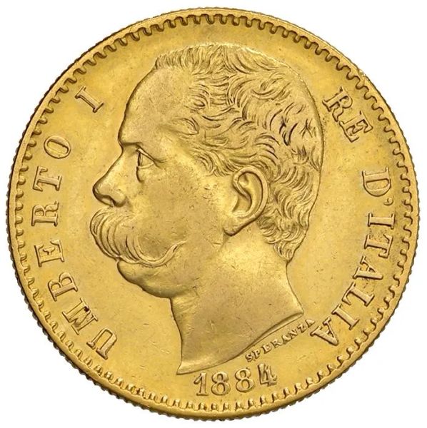      SAVOIA UMBERTO I (1878-1900) 50 LIRE 1884 Roma 