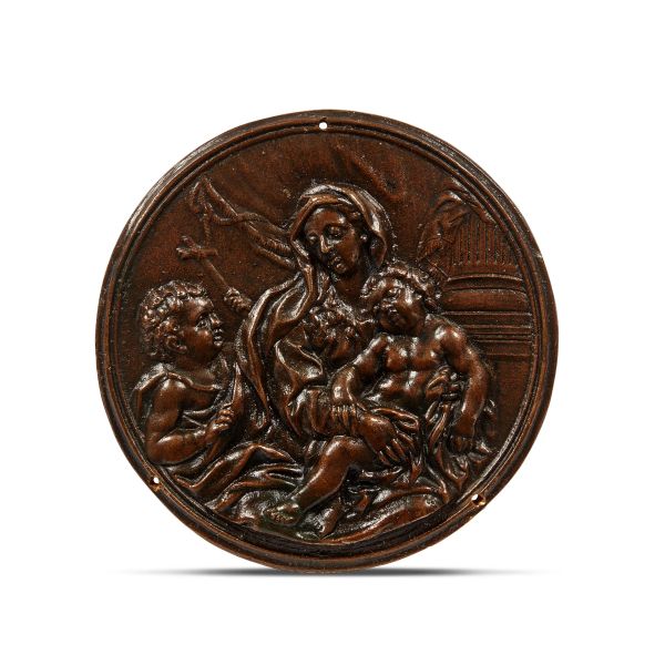 



Ercole Ferrata (?), Virgin and Child with the infant Saint John, bronze