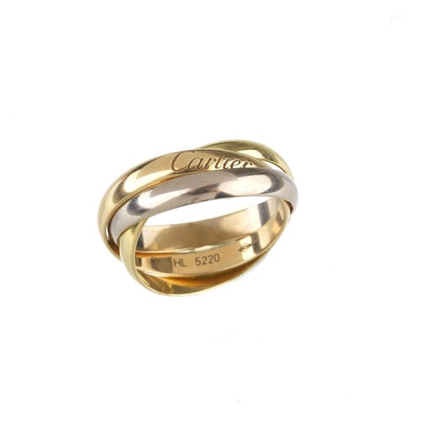 Cartier - CARTIER TRINITY RING IN 18KT THREE TONE GOLD