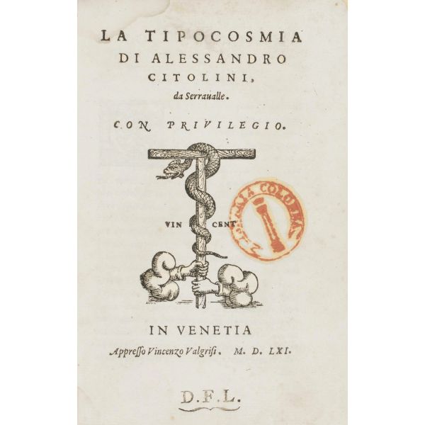 Citolini, Alessandro. La Tipocosmia. Venezia, Valgrisi, 1561.