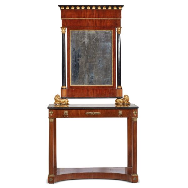 



A LUCCA CONSOLE WITH MIRROR, EARLY 19TH CENTURY