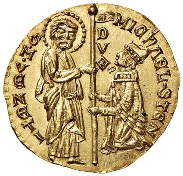 VENEZIA. CONTRAFFAZIONE DEL DUCATO DI MICHELE STENO (1400-1413)